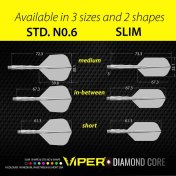 Plumas Viper Diamond Core Standard Verde Neon Corta 61mm - 4