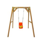 Columpio de madera cuadrada Masgames Xylo XL individual con Asiento de Bebé - 2