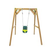 Columpio de madera cuadrada Masgames Xylo XL individual con Asiento de Bebé - 4
