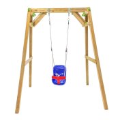 Columpio de madera cuadrada Masgames Xylo XL individual con Asiento de Bebé - 1