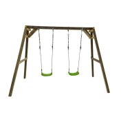 Columpio de madera cuadrada Masgames Xylo doble con Asiento de Bebé - 3