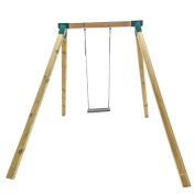 Columpio individual madera cuadrada Masgames Karai Deluxe Adultos Asientos con Cadenas - 1