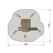 Casita infantil elevada de madera Masgames Lollipop blanca con tobogán - 3