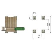 Casita infantil elevada de madera Masgames Lollipop blanca con tobogán - 4