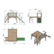 Casita infantil elevada Masgames Lollipop XL (90 cm altura) - 5