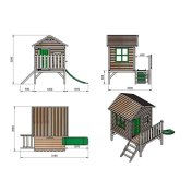 Casita elevada Masgames Flam (60 cm) madera panelada - 6