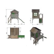 Casita elevada Masgames Flam (90 cm) madera panelada - 7