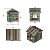 Casita elevada Masgames Flam (90 cm) madera panelada - 8