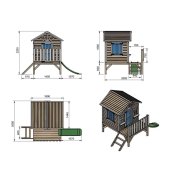 Casita elevada Masgames Visby (60 cm altura) madera panelada - 6