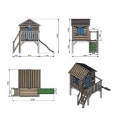Casita elevada Masgames Visby (90 cm altura) madera panelada - 6