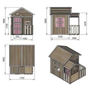 Casita infantil Masgames Olden madera panelada - 7