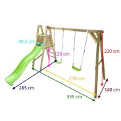Parque infantil Masgames Lignum L con asiento de bebé - 5