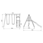 Parque infantil Masgames Mauna Loa L con madera cuadrada con asiento de bebé - 5