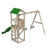 Parque infantil Masgames Carlit L con techo de lona y columpio doble - 2