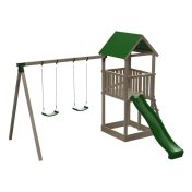 Parque infantil Masgames Tibidabo L con techo de lona y columpio doble - 1