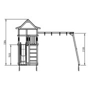 Parque infantil Masgames Pagoda XL con Columpio Individual - 3