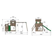 Parque infantil Masgames Siracusa XL con columpio individual - 2