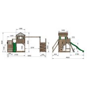 Parque infantil Masgames Siracusa XL con columpio doble y aventura - 4