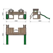 Parque infantil Masgames Superpop L con tobogán y red de escalada - 2