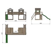 Parque infantil Masgames Superpop XL con tobogán y red de escalada - 2