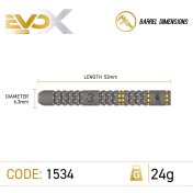 Dardos Winmau Michael van Gerwen Evo-X 90% 24gr - 4
