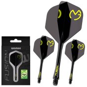 Plumas Winmau Darts Fusion Michael van Gerwen Green Black Intbetween 28-70mm N2 - 2
