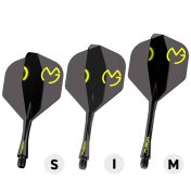 Plumas Winmau Darts Fusion Michael van Gerwen Green Black Intbetween 28-70mm N2 - 3