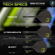Plumas Winmau Darts Fusion Michael van Gerwen Green Black Intbetween 28-70mm N6 - 5