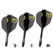 Plumas Winmau Darts Fusion Michael van Gerwen Green Black Short 22-64mm N6 - 4