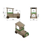 Tren para parque infantil Masgames Pinxo - 3