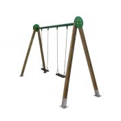 Columpio doble de madera Draco asientos planos Masgames Horeca - 2