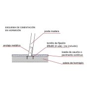 Columpio doble de madera Draco asientos planos Masgames Horeca - 3