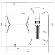 Parque infantil Pegasus Optima con asientos mixtos Masgames Horeca - 5
