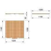 Suelo de madera para casita Masgames Lollipop XL Horeca - 3