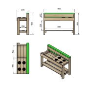 Casita infantil de madera Masgames Lollipop XXL Horeca con cocina - 4