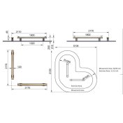 Barras de equilibrio de madera Indiana Masgames Horeca - 4