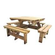 Mesa de picnic cuadrada Baltic Masgames Horeca - 2