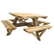 Mesa de picnic cuadrada infantil Persic Masgames Horeca - 1
