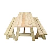 Mesa de picnic de madera para exterior Masgames Zurich - 2