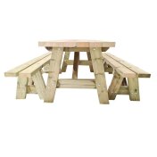 Mesa de picnic de madera para exterior Masgames Zurich - 3