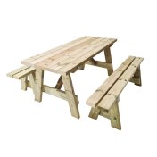 Mesa de picnic de madera para exterior Masgames Zurich - 1