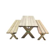 Mesa de madera con bancos independientes Masgames Xerta (con opción de color) - 4