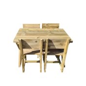 Mesa de madera Masgames Xerta 120 con sillas Masgames Batea - 2