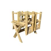 Mesa de madera Masgames Xerta 120 con sillas Masgames Batea - 3