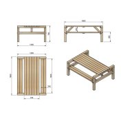 Mesa de picnic Masgames Tokio con madera para exterior - 4