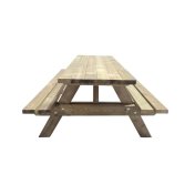 Mesa de picnic Masgames Munich 240 con madera para exterior - 3