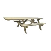 Mesa de picnic adaptada Masgames Lyon con madera para exterior - 3