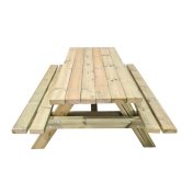Mesa de picnic Masgames Munich 180 con madera para exterior (con opción de color) - 4