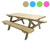 Mesa de picnic infantil Masgames Bram con madera para exterior (con opción de color) - 1