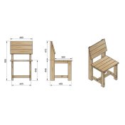 Silla de madera exterior Masgames Batea - 4